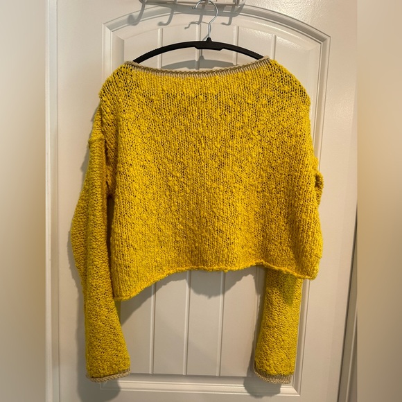 Free People Rosie Sweater in Yellow NWOT - Picture 5 of 6